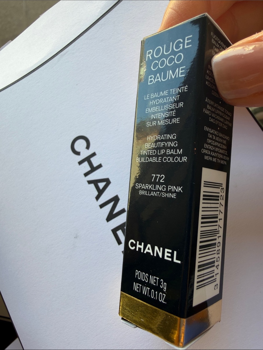 Chanel ROUGE COCO BAUME SHINE #772 SPARKLING PINK limited edition